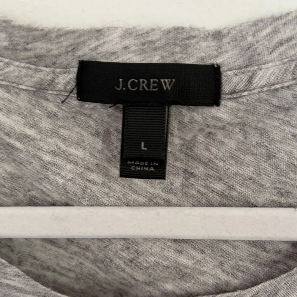 J. Crew Gray Tank Top with Gold Foil Accents